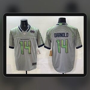 Men‘s Seattle Seahawks #14 Sam Darnold 2025 Rivalry Collection F.U.S.E Jersey